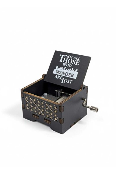 NETAVANTAJ Yüzüklerin Efendisi Not All Those Ahşap Çevirmeli Müzik Kutusu