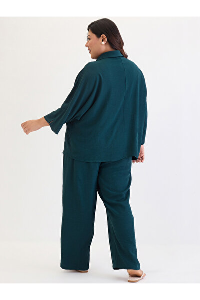 Femmella By Styli Plus Size Relaxed Fit Shirt and Trousers Co-Ords