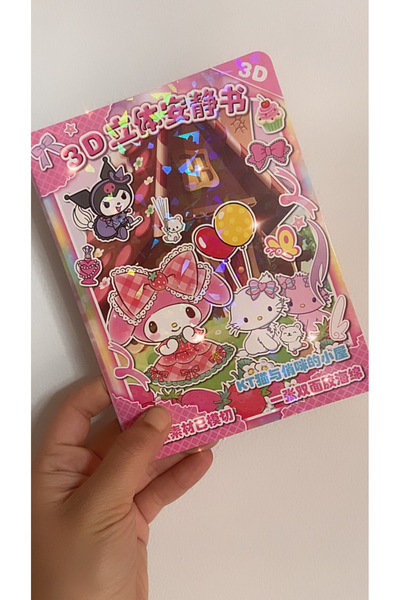 synshop لعبة بيت الدمى الكرتونية ثلاثية الأبعاد كورومي كيتي، مصنوعة يدويًا من...