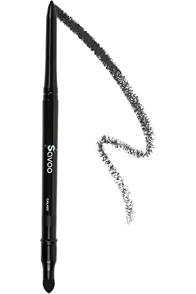 SAVOO قلم تحديد العيون - محدد عيون مقاوم للماء يدوم طويلاً مع إسفنجة مزج (جال...