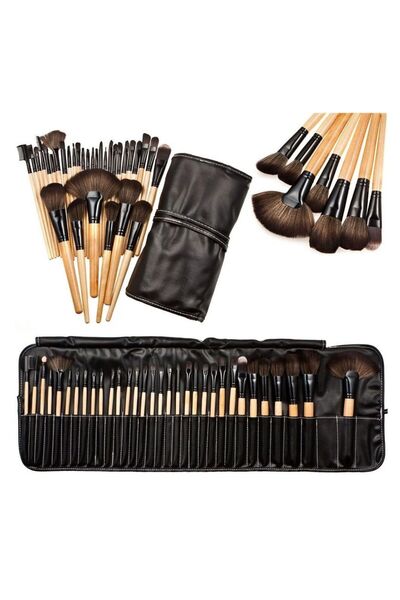 BLOOMING TIME مجموعة فرش مكياج الوجه من 32 قطعة باللون البيج