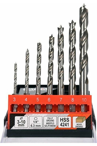 yato SET DE BURGHIE SPIRALĂ PENTRU LEMN 3-10 mm HEX