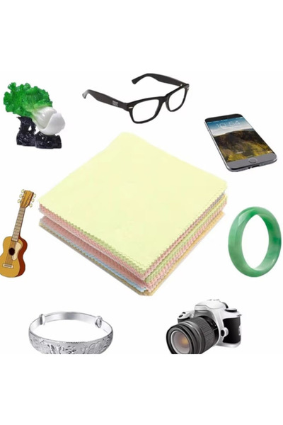 CRM Set of 100 microfiber cleaning wipes, CRM, ideal for glasses, screens and sensitive lenses, multicol