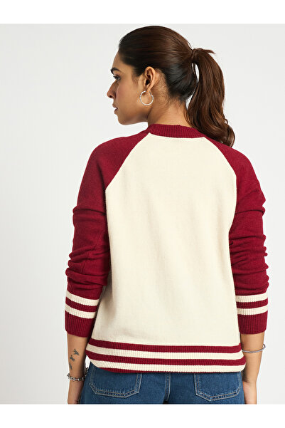 Femmella By Styli Color Block Raglan Sleeve Sweater