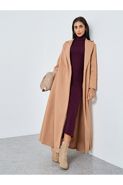 Styli Solid Blazer Neck Open Abaya