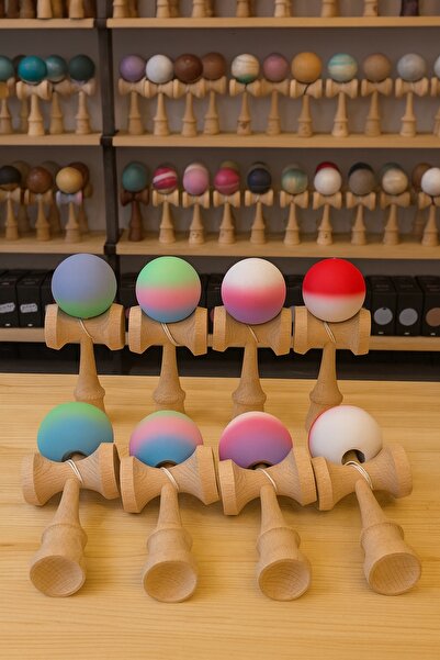 Inovius Kendama model degrade, 18cm, Culori Mixte - DKEND3027