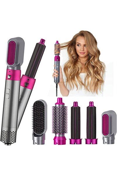 kimystam Multifunctional 5-in-1 hair styling device, Kimystam, 3 temperature modes, Pink/Grey