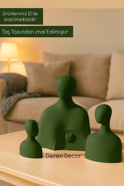 DEREN Dekoratif Aile Seti Adamlar Hediyelik Ev Yaşam Ofis Hobi Dekor Biblo