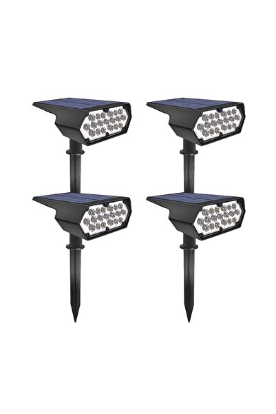 LEDIGANT Set 4 Lampi Solare LED cu 19 LED-uri, IP65, pentru Exterior, Lumina ...