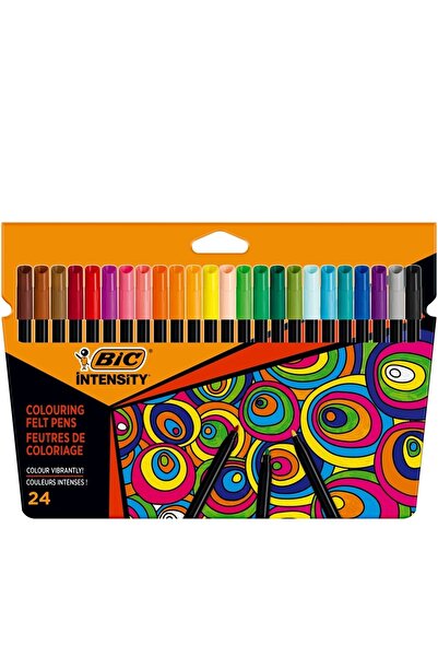 Bic Set de colorat Intensity, 24 creioane colorate, 24 markere de colorat, 2 carti de colorat