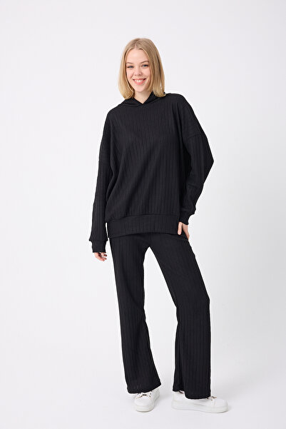 Silk & Spice طقم نسائي قماش مجدّل من القماش المحبوك بأكمام الخفاش بغطاء رأس و...