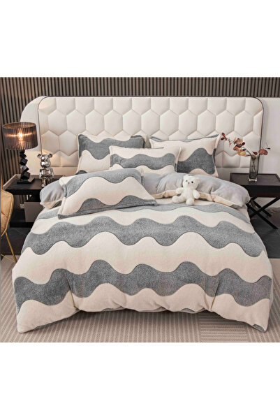 Inovius Cocolino 4-Piece Bedding Set for Double Bed with Elastic - JOJ812 Grey Waves
