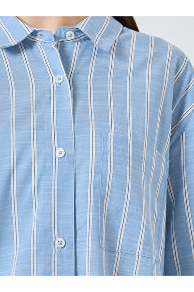 Styli Blue Striped Long Sleeve Shirt