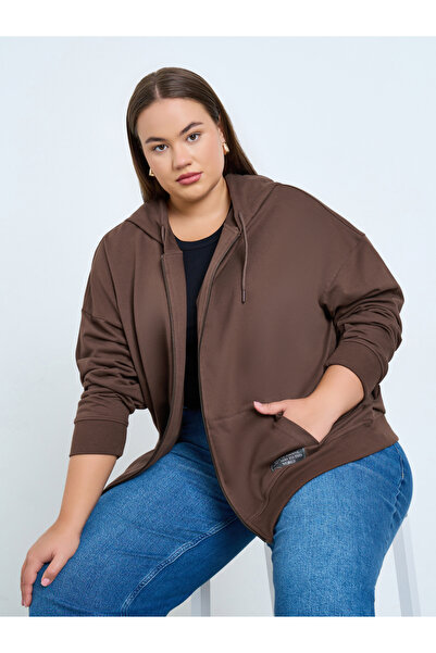 Styli Plus Size Oversized Longline Hoodie
