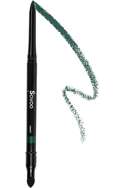 SAVOO قلم تحديد العيون - كحل مقاوم للماء وطويل الأمد مع إسفنجة مزج (كوميت)