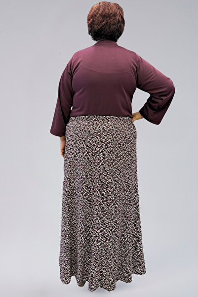 BNZ TEKSTİL Pieced Long Prayer Skirt, Viscose Civil 8 Pieces Long Women's Skirt