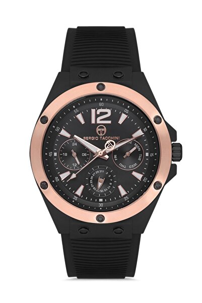 Sergio Tacchini Black Silicone Cord Men's Wristwatch L.St.1.10142.2