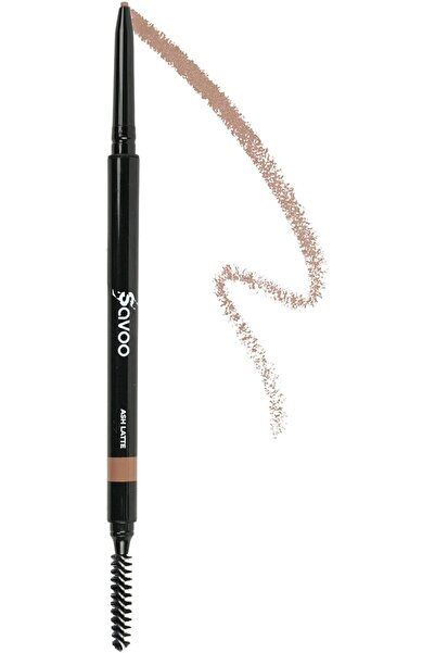 SAVOO Eyebrow Pencil Waterproof Sweat-Proof Long-Lasting Brow Definer with Comb (Ash Latte)
