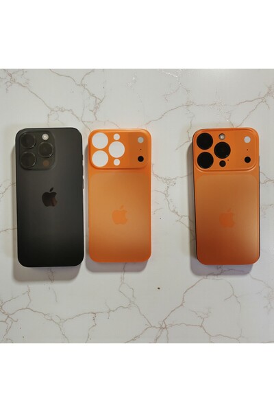 Gtech CROSS-DRESSING foil, for transforming Apple iPhone 15 Pro into iPhone 17 Pro, Orange