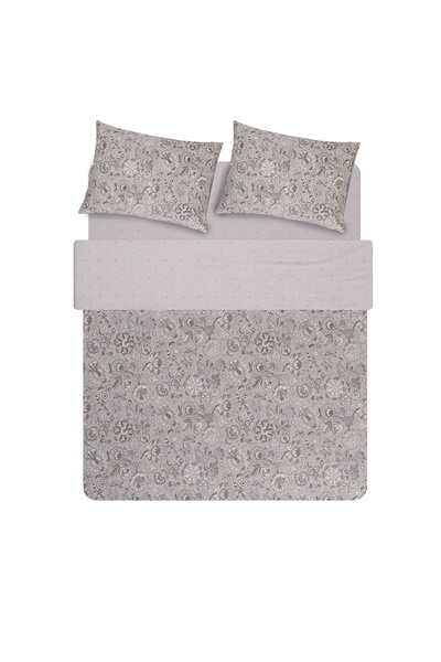 Puffy Arni Double Polycotton Duvet Cover Set - Gray