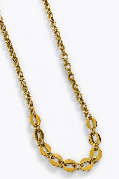 New Obsessions Steel Gold 60 cm Thick Chain Necklace