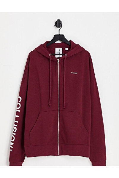 collusion Oversize Sweatshirt, Burgundy