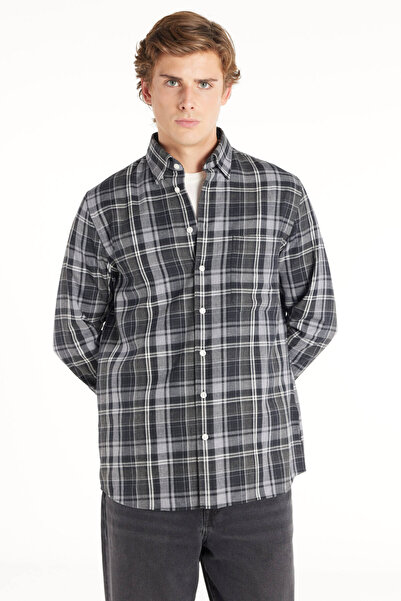 Ted Baker SİYAH GİZLİ DÜĞME YAKA COMFORT FİT GÖMLEK