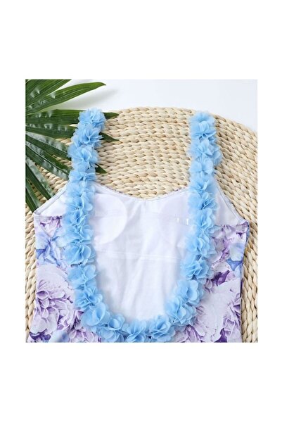 OEM Costum de baie cu imprimeu floral și aplicații 3D, mărimea M