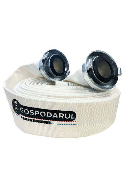 Gospodarul profesionist Furtun pompieri - PVC panzat, 1" (25mm), 20m + mufe c...