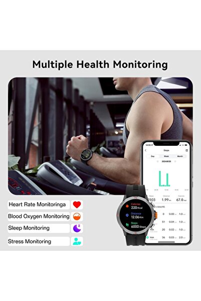 Weofly Conquer 2 Smartwatch – 1.43″ AMOLED, GPS Sports Watch, 3ATM Waterproof - Silver