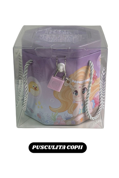 wei Pusculita pentru copii cu lacat și cheița – model fetite(diverse culori)