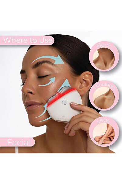 Stylpro Heated LED Electric Gua Sha - Red/Blue LED & Heating for Instant Lifting