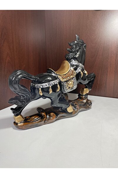 TEZ Dekoretif-MİDİLLİ AT- Siyah Ve Karışık Renk Biblo