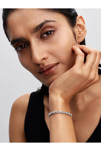 Pandora 925 Silver Zirconia Bow Chain Bracelet - 18cm