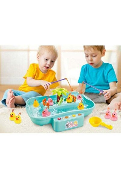 sharpdo Electric Rotating Magnetic Fish Catching Toy for Kids Multicolour