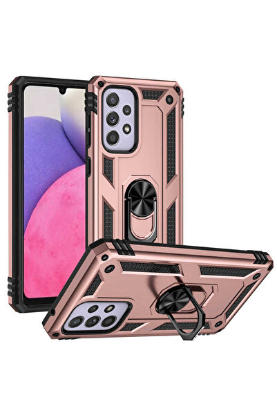 zore غطاء حماية لهاتف جالاكسي A33 5G من MRSA طراز فيجا - ذهبي وردي