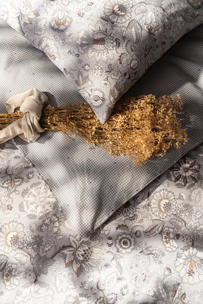 Puffy Arni Double Polycotton Duvet Cover Set - Gray