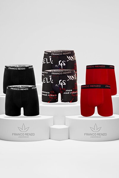 FRANCO RENZO Set de 6 pentru bărbați din bumbac și material elastic modele bo...