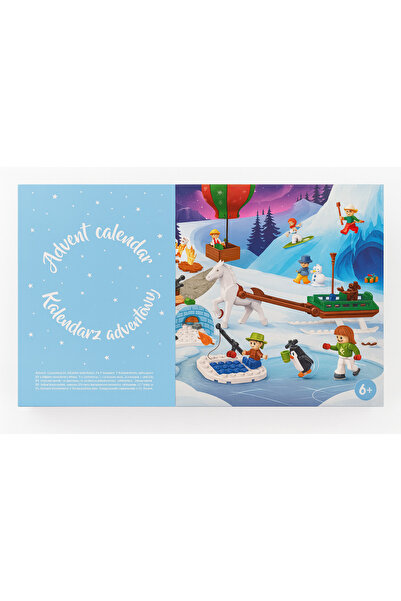 Blocki Winter Adventure Block Figure Set – Winter activities, igloo, animals, horse-drawn sleigh, campfire