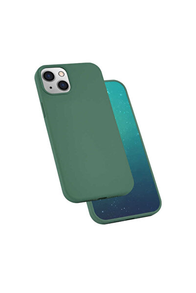 zore آيفون 13 ميني متوافق مع MRSA سيليكون حريري - أخضر داكن