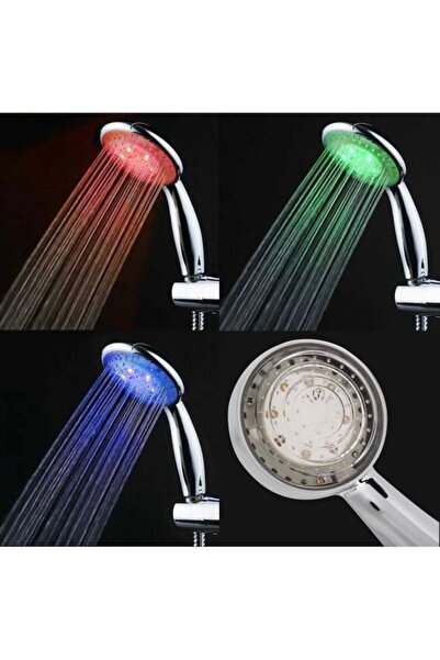 OEM Illuminated shower head, 3-color LED with water temperature sensor - 8008A14