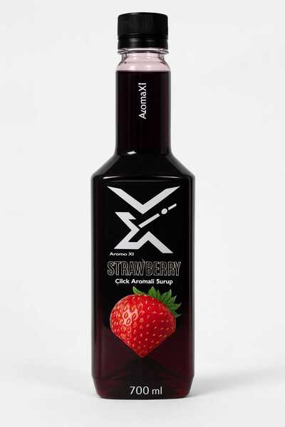 Aromax Çilek Aromalı Konsantre Şurup 700 ml| Kokteyl, Kahve, Smoothie ve Tatl...