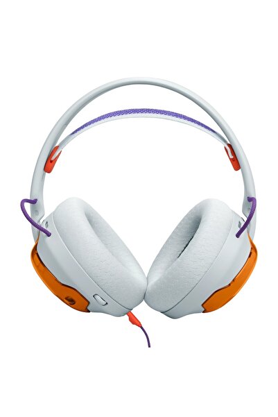 JBL Quantum 250 Wired Gaming Headphones, Spatial Sound, White, 50mm