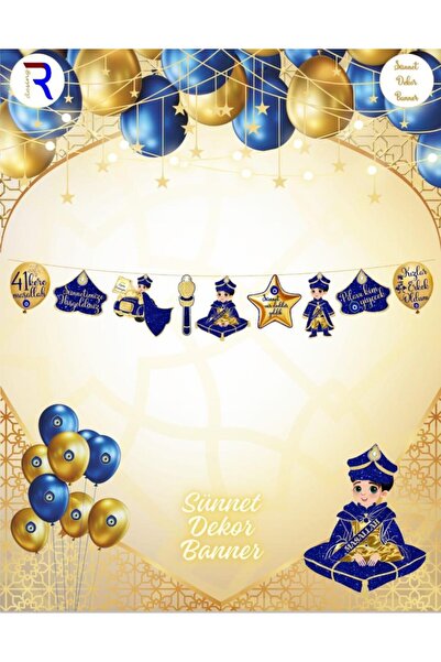Cadde Süs Sünnet Gold Dekor Banner Sarkıt Süs Altın Renk