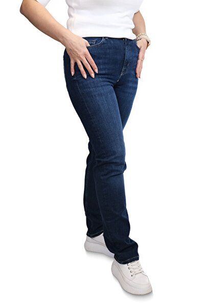 Blues Outlet PANTALONI JEAN Lycra talie înaltă STRAIGHT FIT PENTRU FEMEI - AL...