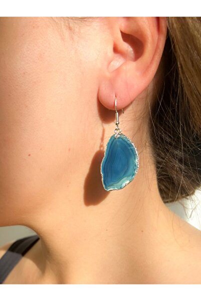 Moonlight Jewelry Earrings "Iceland Sea" – Blue Agate