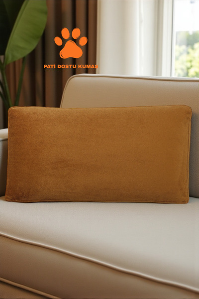 AYPETEKS Pati Dostu Tarçın Rengi Kırlent Kılıfı - Koltuk Sırt Minder Kılıfı -...