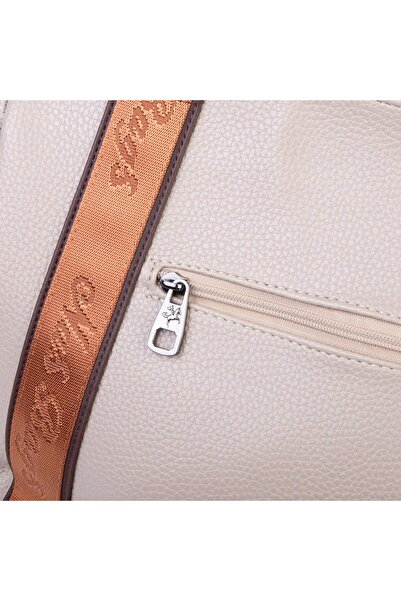 Nas Bag Women's Extra Large Shoulder Bag and Sports Bag (46X36 cm) Sand Brown Taba Lopez