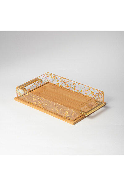 Bin Shihon تبسي أكرلك وخشب مستطيل مفرد