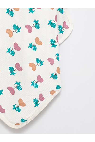 Alihan 100% Cotton Baby Blanket 90 X 90 cm Pink-Orange